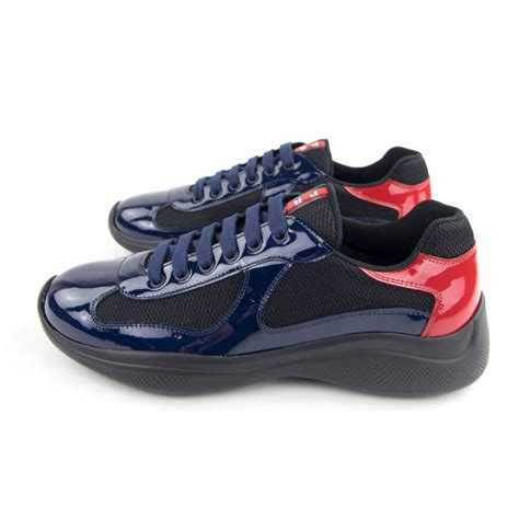 red white blue prada sneakers|prada blue suede sneakers.